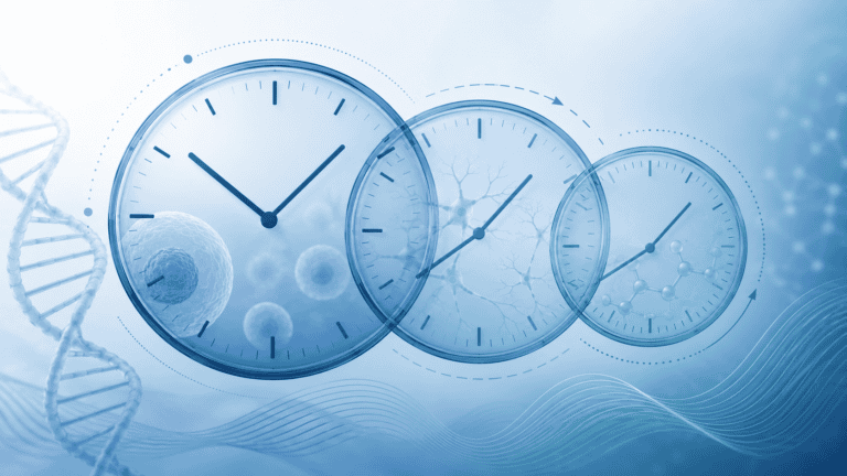 Três relógios simbolizando quanto tempo NMN faz efeito no organismo